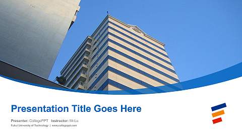 Fukui University of Technology Course/Courseware Creation PPT Template