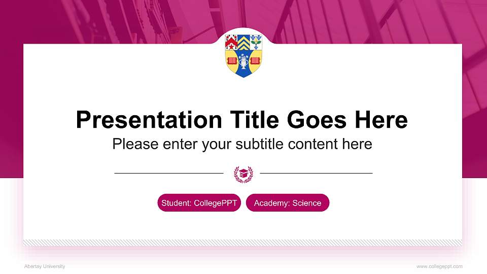 Abertay University National Scholarship Defense PPT Template16:9 ratio PPT effect preview image