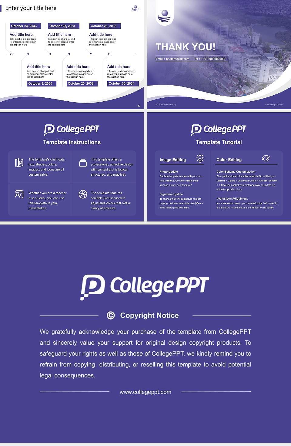 Fujita Health University Lecture Sharing and Networking Event PPT Template4:3 ratio PPT effect preview image4