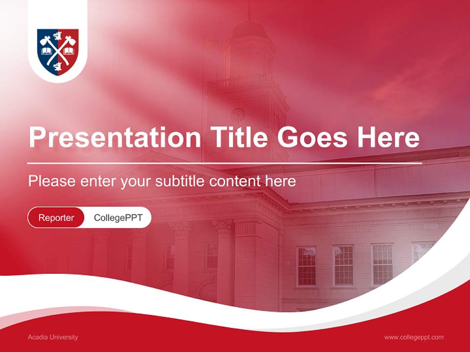 Acadia University Lecture Sharing and Networking Event PPT Template4:3 ratio PPT effect preview image4