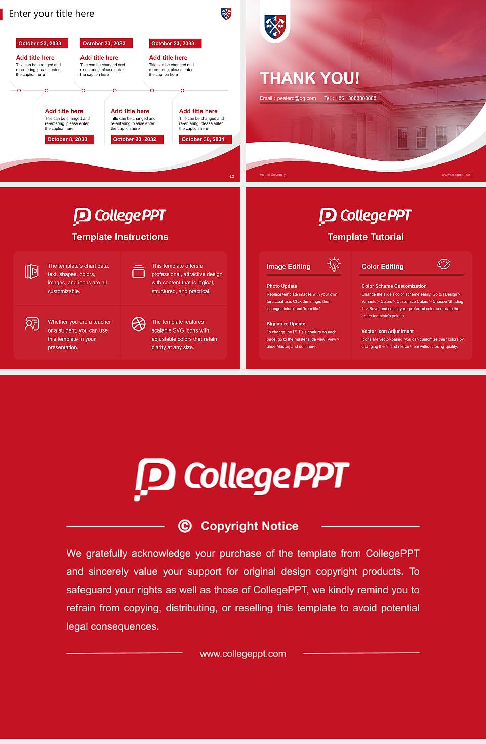 Acadia University Lecture Sharing and Networking Event PPT Template4:3 ratio PPT effect preview image4