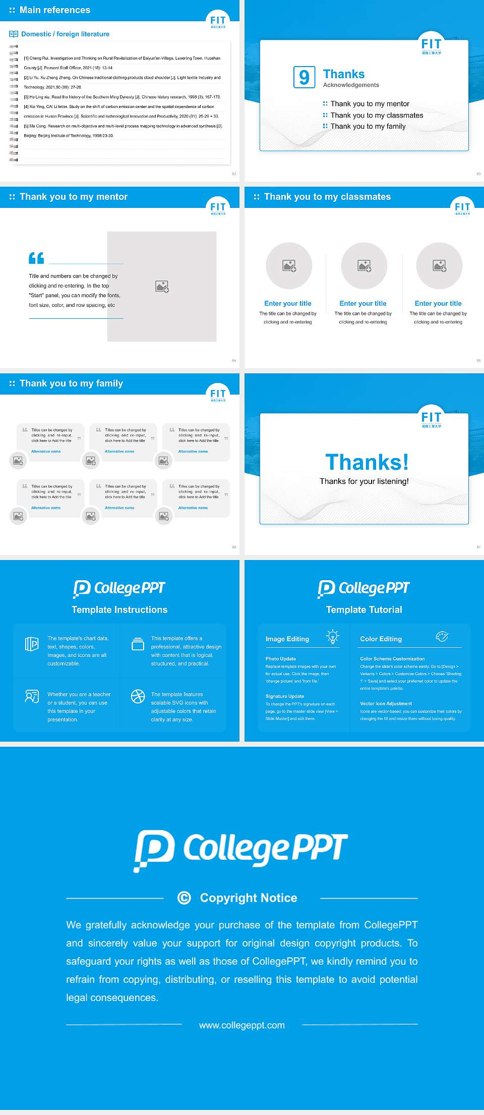 Fukuoka Institute of Technology Graduation Thesis Defense PPT Template4:3 ratio PPT effect preview image7