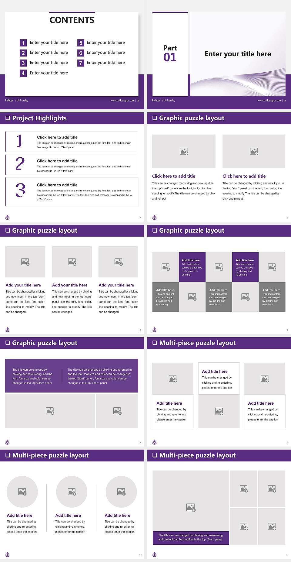 Bishop’s University General Purpose PPT Template4:3 ratio PPT effect preview image2