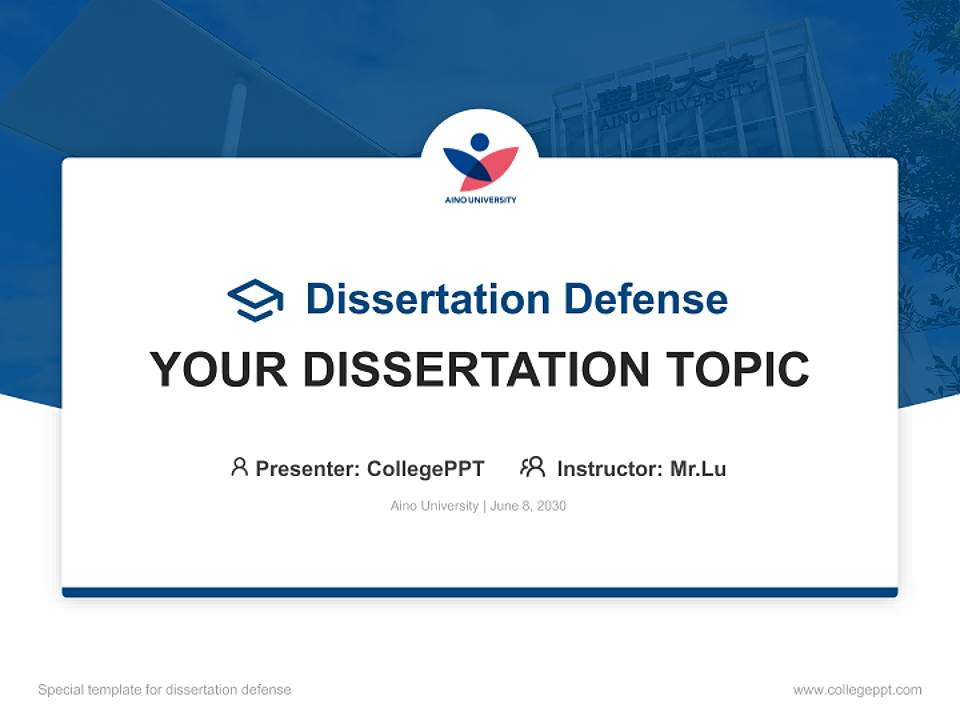 Aino University Graduation Thesis Defense PPT Template4:3 ratio PPT effect preview image7