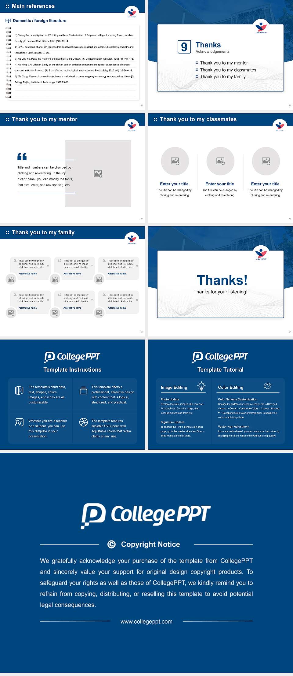 Aino University Graduation Thesis Defense PPT Template4:3 ratio PPT effect preview image7