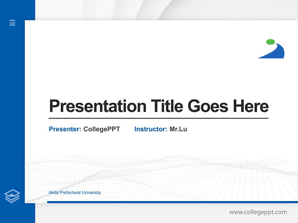 Akita Prefectural University Thesis Proposal/Graduation Defense PPT Template4:3 ratio PPT effect preview image5