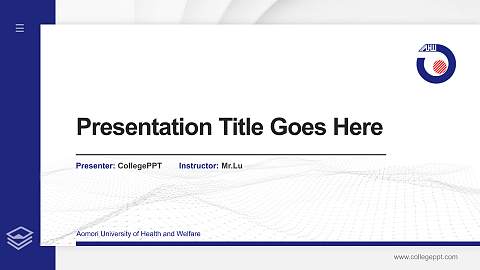 Aomori University of Health and Welfare Thesis Proposal/Graduation Defense PPT Template
