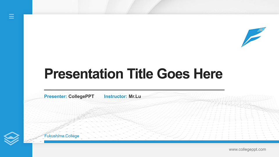 Fukushima College Thesis Proposal/Graduation Defense PPT Template_Slide preview image1