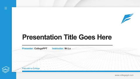 Fukushima College Thesis Proposal/Graduation Defense PPT Template