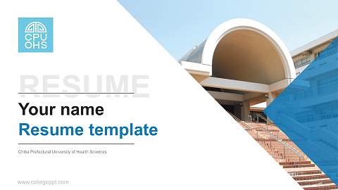 Chiba Prefectural University of Health Sciences Resume PPT Template