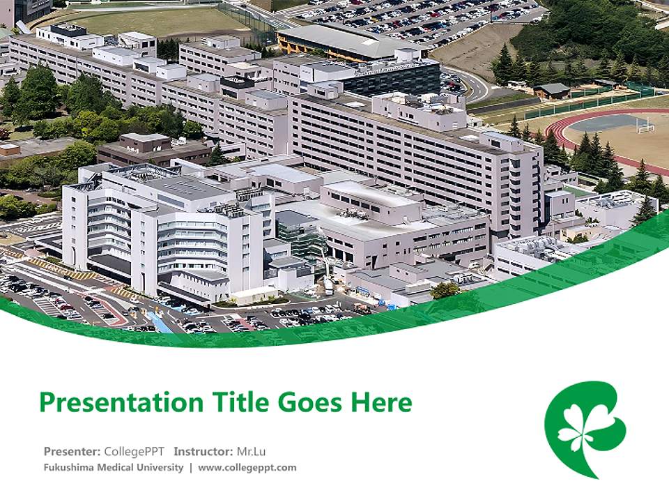 Fukushima Medical University Course/Courseware Creation PPT Template4:3 ratio PPT effect preview image5