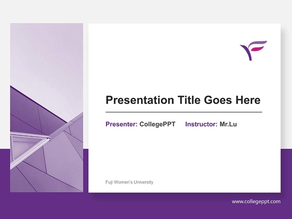 Fuji Women’s University General Purpose PPT Template4:3 ratio PPT effect preview image6