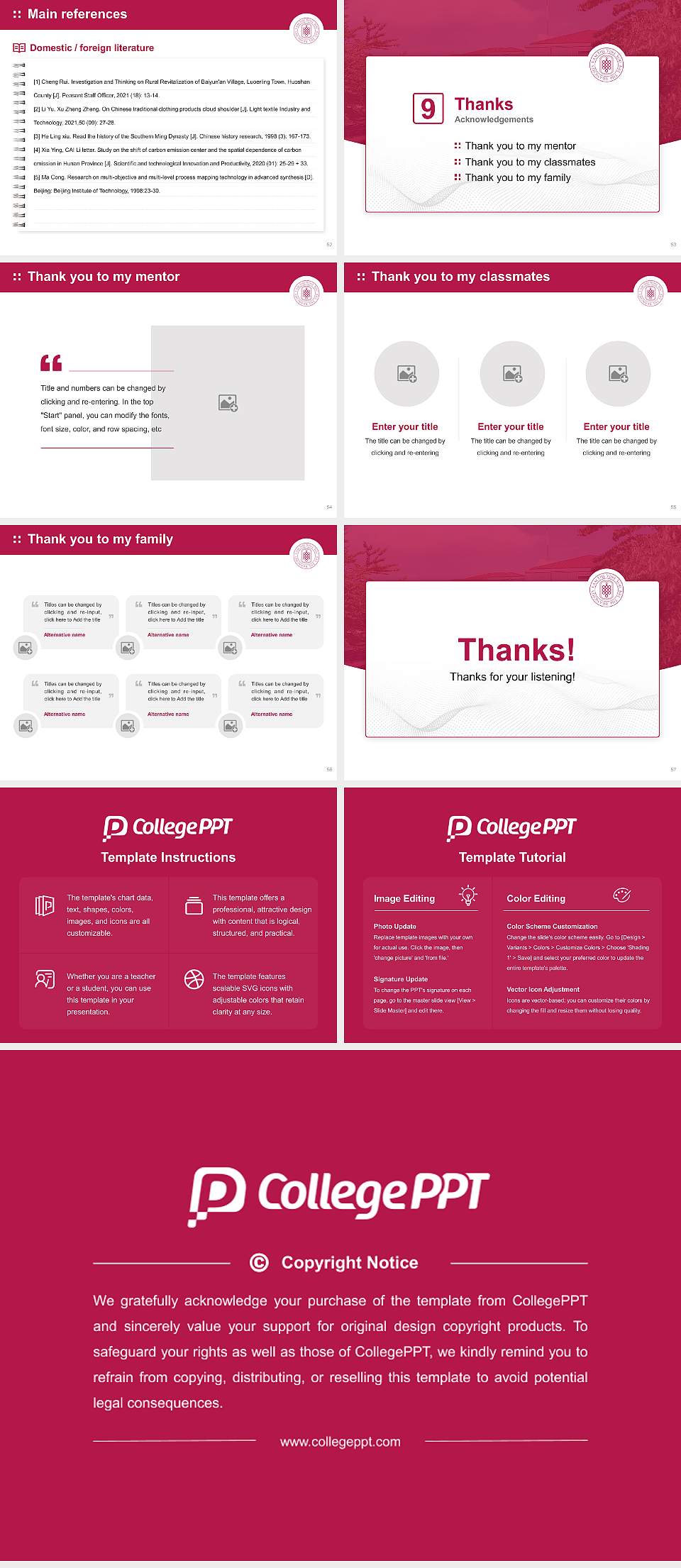 Fukuoka Jo Gakuin University Graduation Thesis Defense PPT Template4:3 ratio PPT effect preview image7