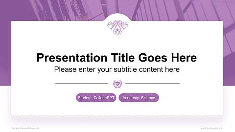 Bunka Gakuen University National Scholarship Defense PPT Template