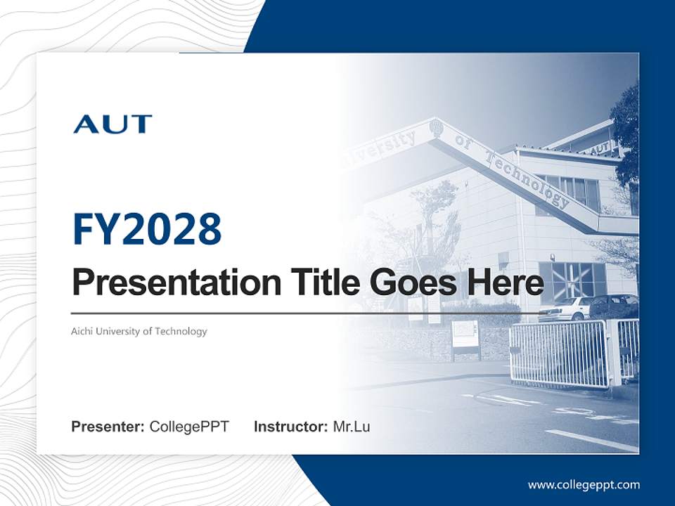 Aichi University of Technology Academic Presentation/Research Findings Report PPT Template4:3 ratio PPT effect preview image5