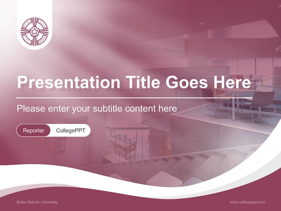 Baiko Gakuin University Lecture Sharing and Networking Event PPT Template4:3 ratio PPT effect preview image4