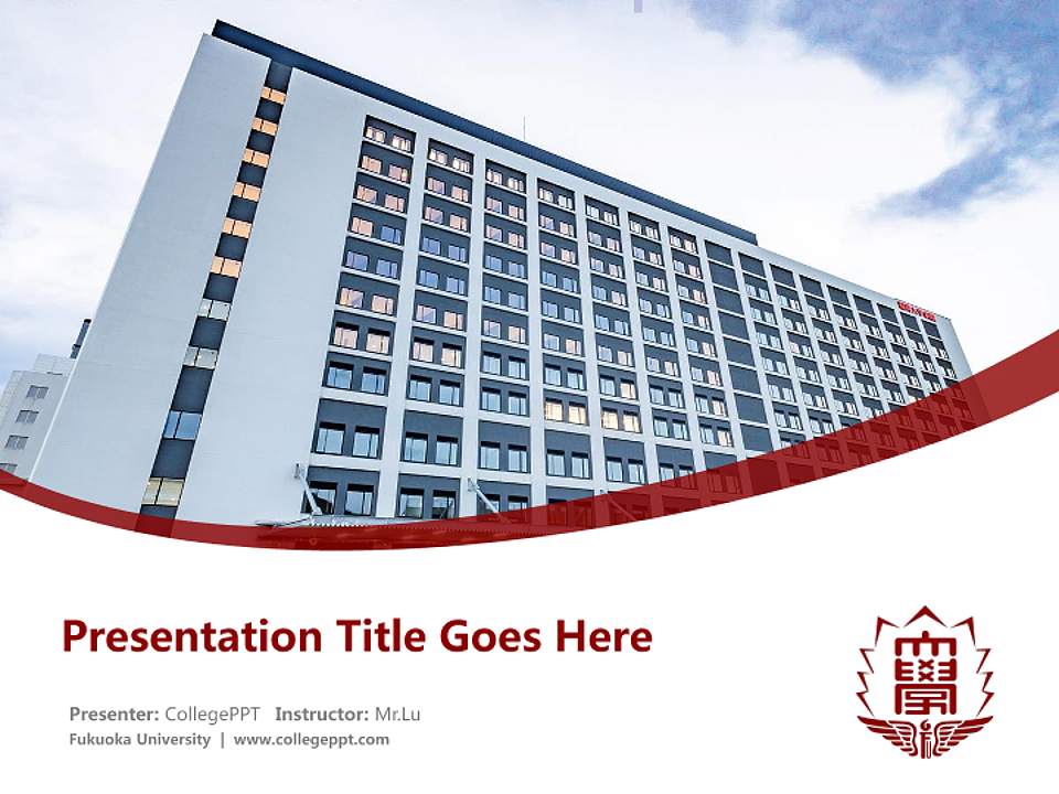 Fukuoka University Course/Courseware Creation PPT Template4:3 ratio PPT effect preview image5