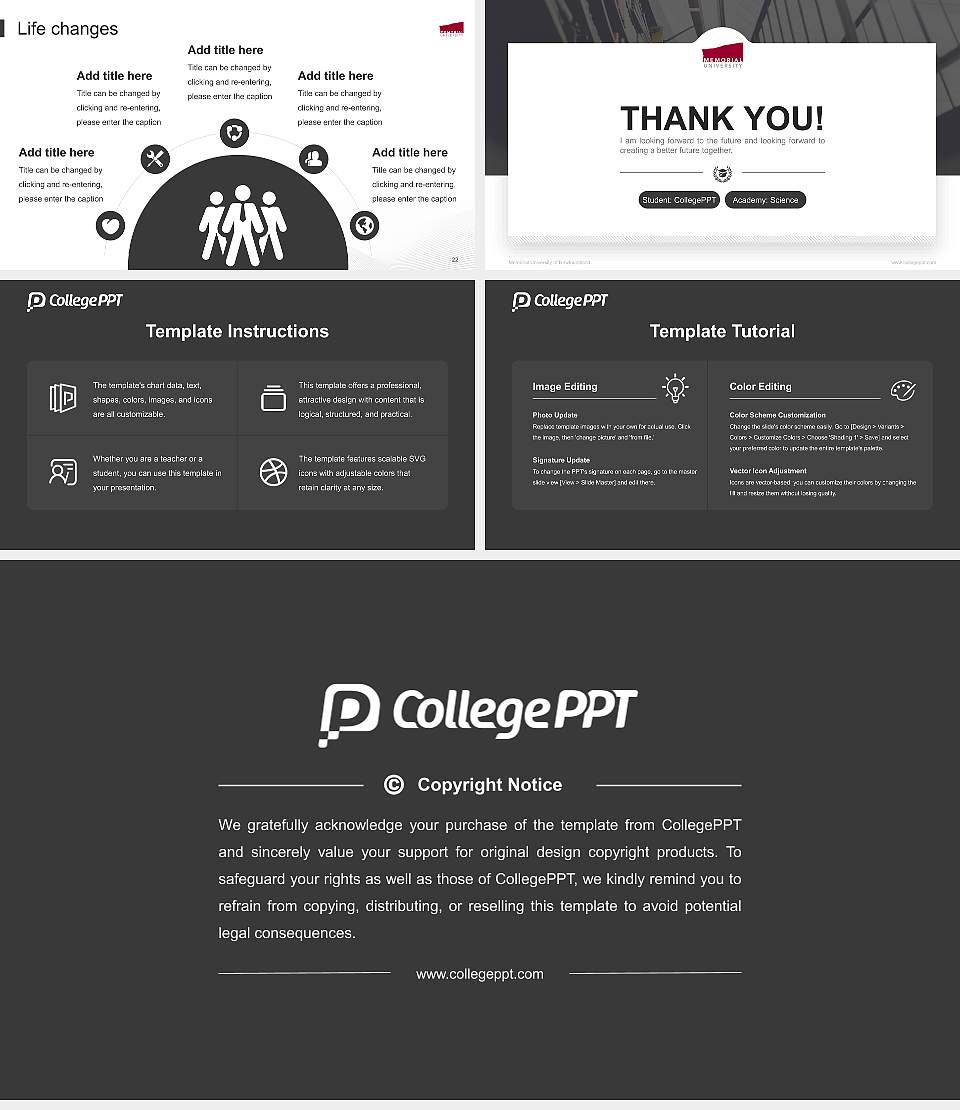 Memorial University of Newfoundland National Scholarship Defense PPT Template16:9 ratio PPT effect preview image4