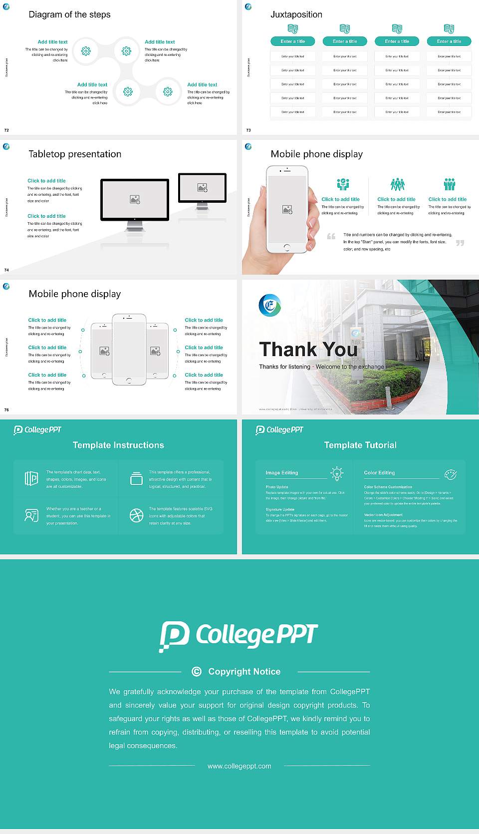 Eikei University of Hiroshima Competition/Entrepreneurship Contest PPT Template16:9 ratio PPT effect preview image9