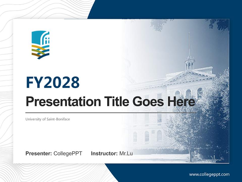 University of Saint-Boniface Academic Presentation/Research Findings Report PPT Template4:3 ratio PPT effect preview image5