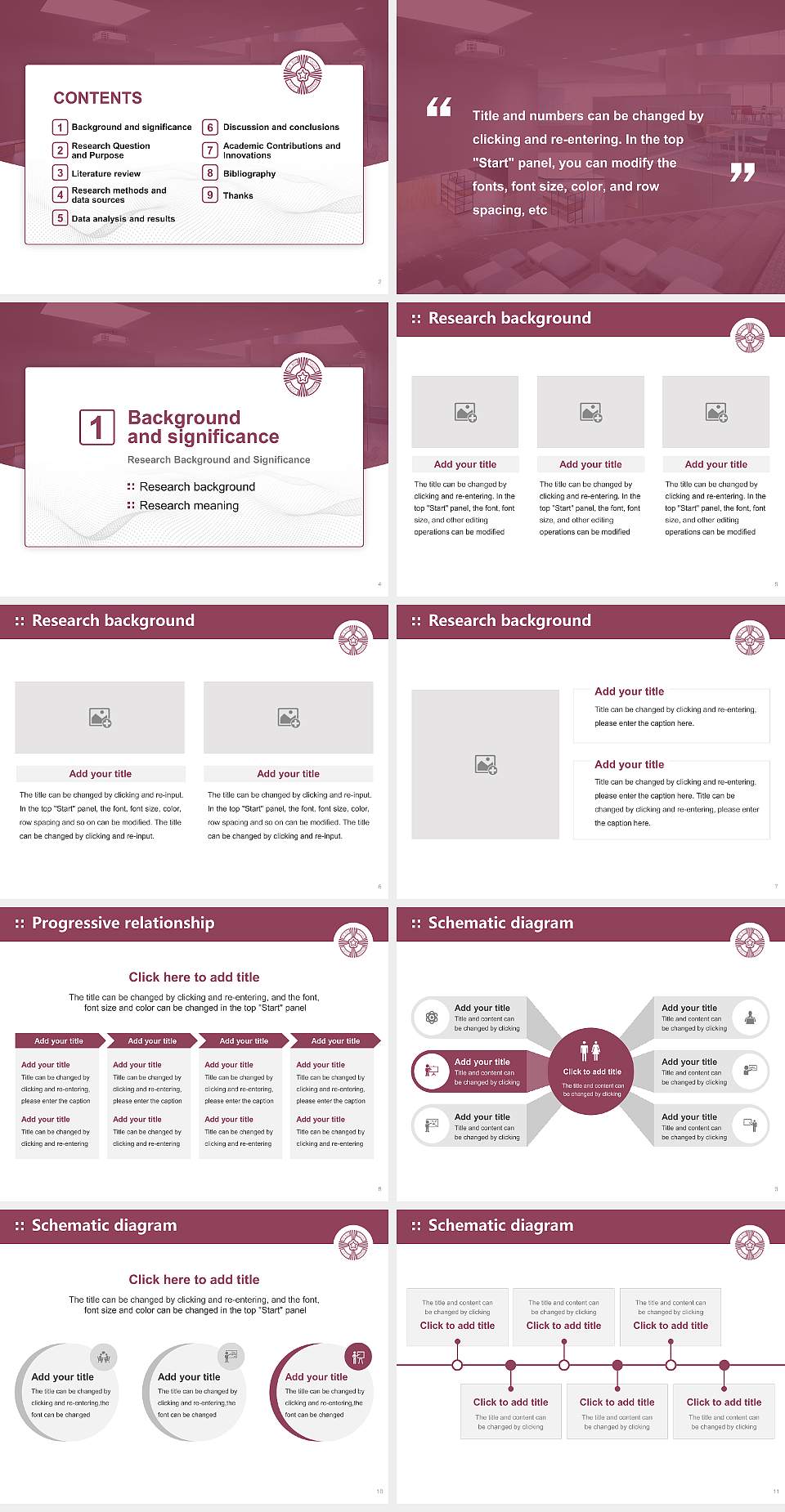 Baiko Gakuin University Graduation Thesis Defense PPT Template4:3 ratio PPT effect preview image2