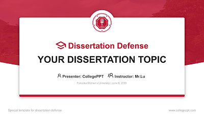 Fukuoka Women’s University Graduation Thesis Defense PPT Template