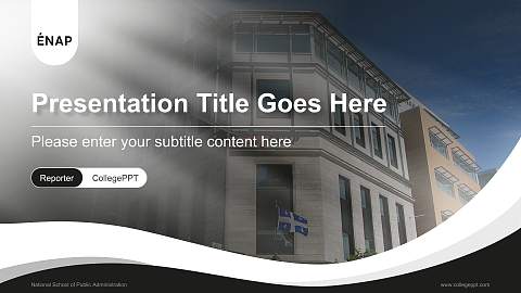 National School of Public Administration Lecture Sharing and Networking Event PPT Template