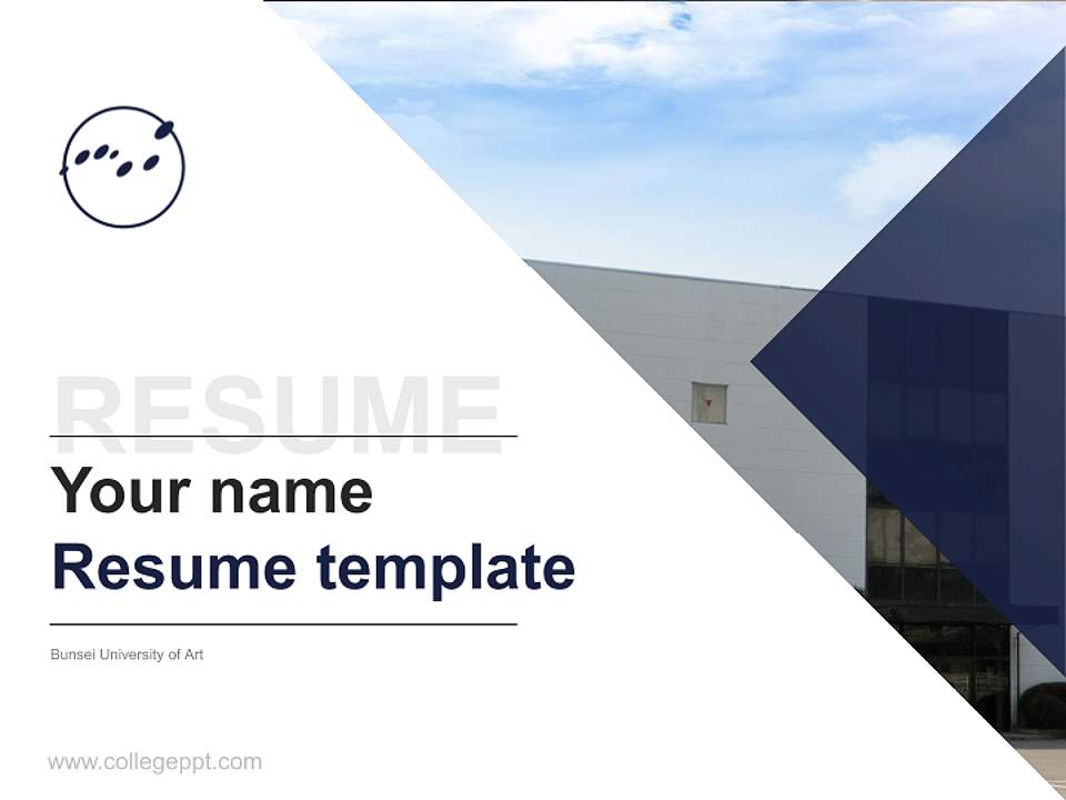 Bunsei University of Art Resume PPT Template4:3 ratio PPT effect preview image5