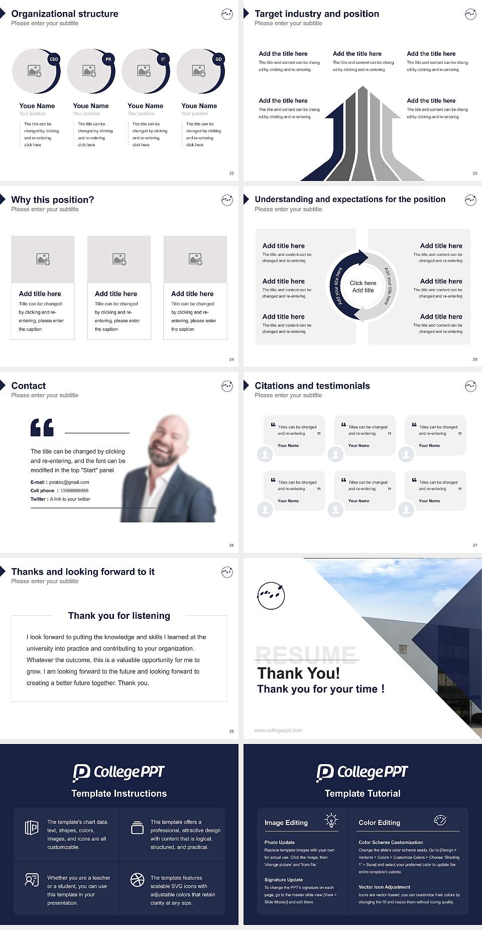 Bunsei University of Art Resume PPT Template4:3 ratio PPT effect preview image4