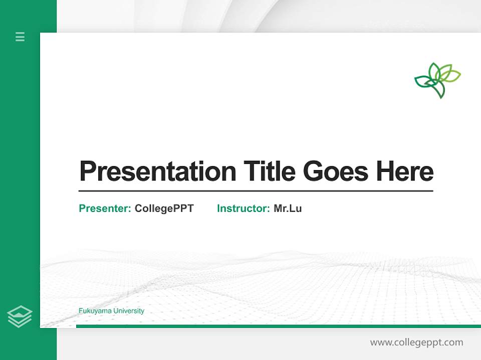 Fukuyama University Thesis Proposal/Graduation Defense PPT Template4:3 ratio PPT effect preview image5