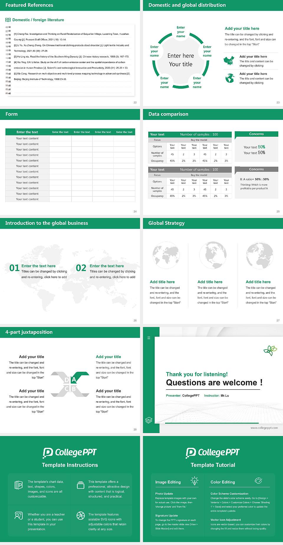Fukuyama University Thesis Proposal/Graduation Defense PPT Template4:3 ratio PPT effect preview image4