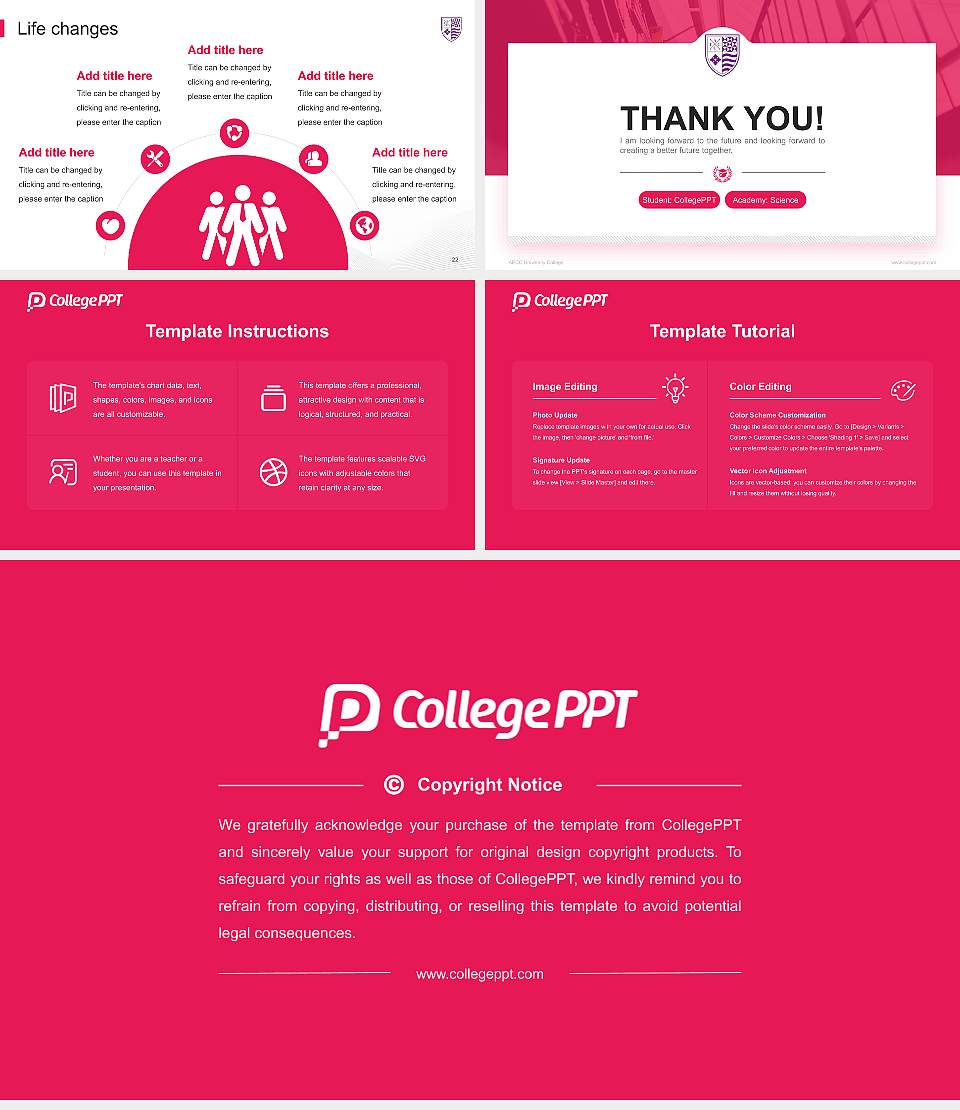 AECC University College National Scholarship Defense PPT Template16:9 ratio PPT effect preview image4