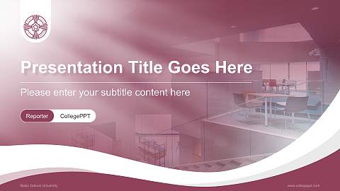 Baiko Gakuin University Lecture Sharing and Networking Event PPT Template
