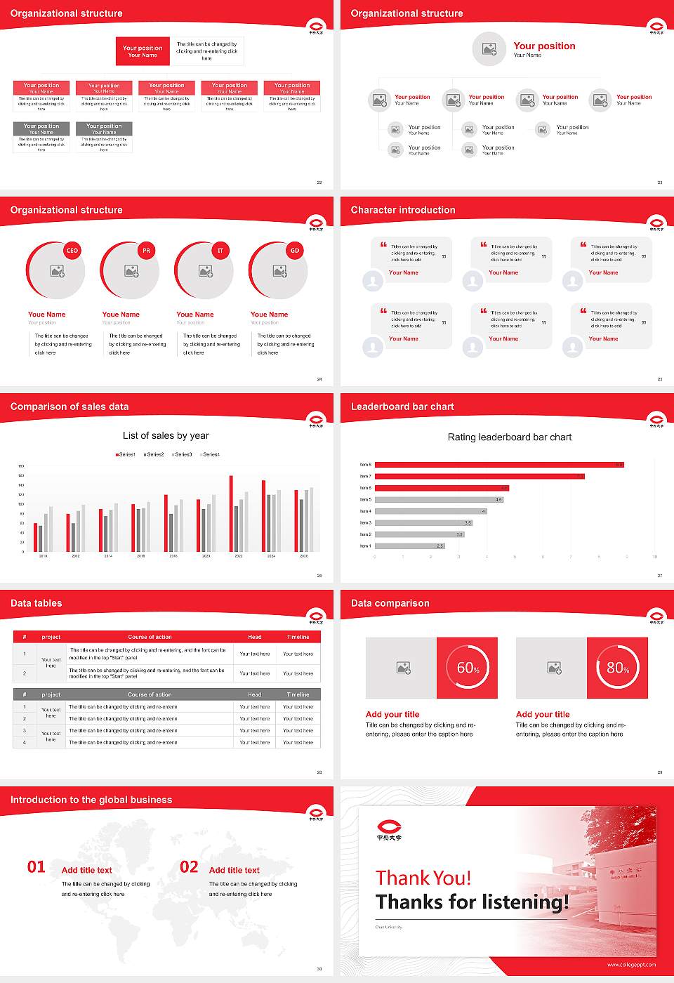 Chuo University Academic Presentation/Research Findings Report PPT Template16:9 ratio PPT effect preview image4