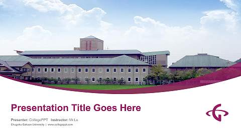 Chugoku Gakuen University Course/Courseware Creation PPT Template