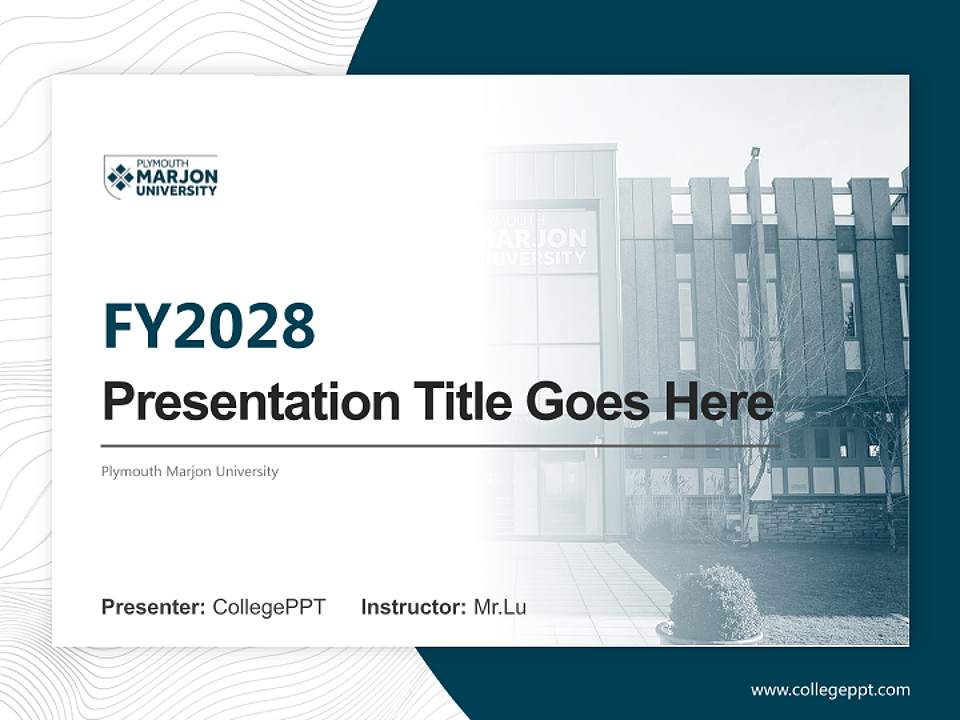 Plymouth Marjon University Academic Presentation/Research Findings Report PPT Template4:3 ratio PPT effect preview image5