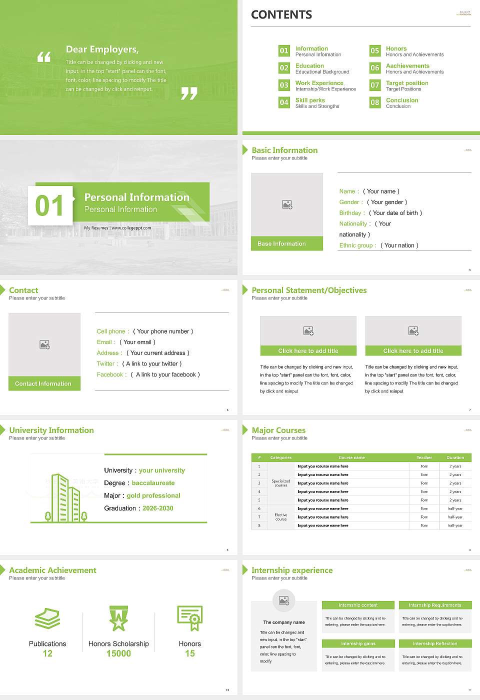 Akita University of Art Resume PPT Template16:9 ratio PPT effect preview image2