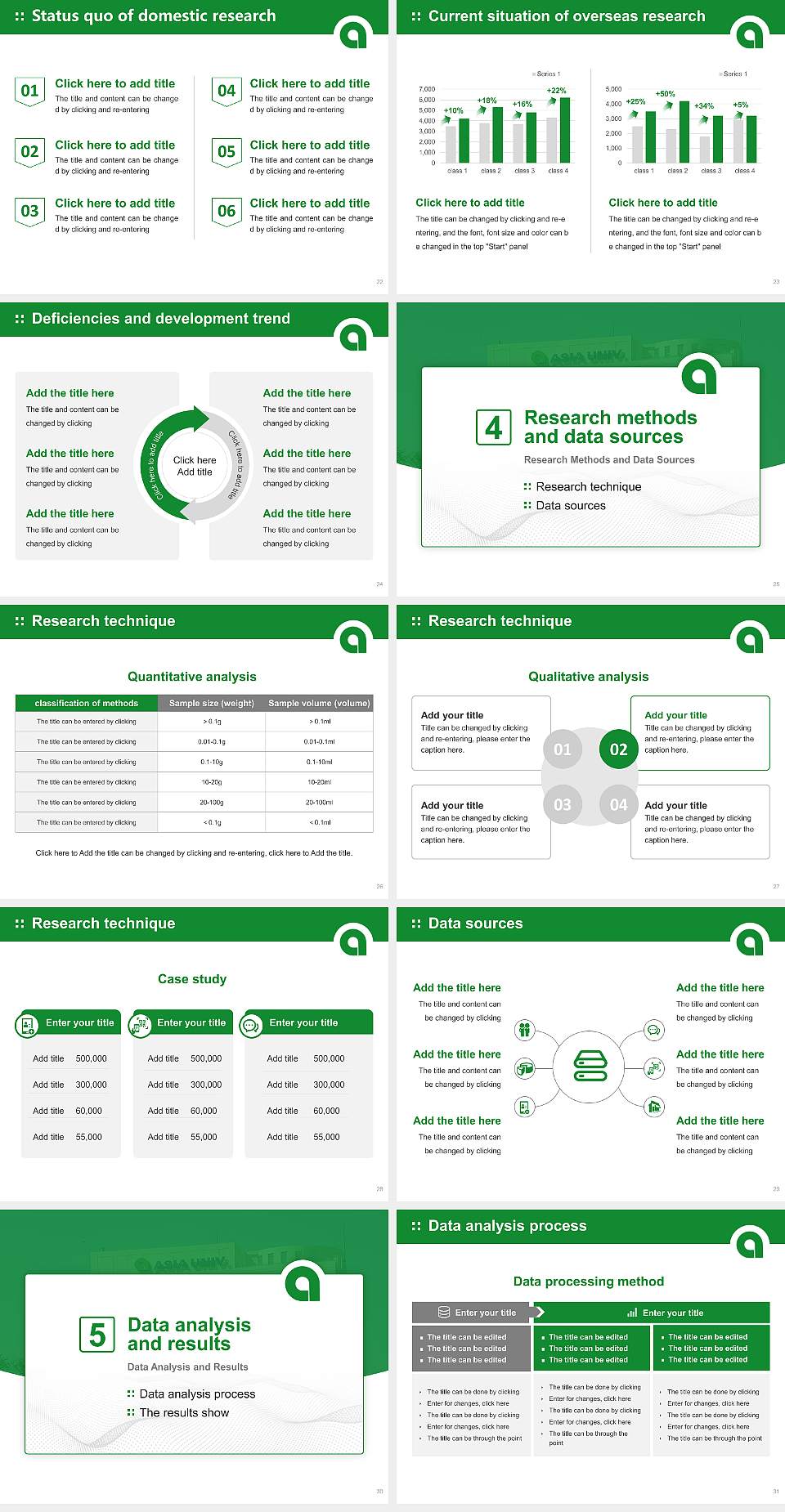 Asia University Graduation Thesis Defense PPT Template4:3 ratio PPT effect preview image4
