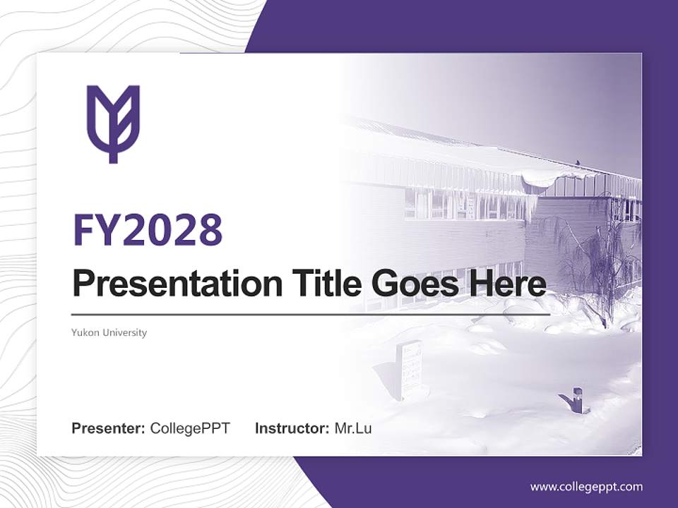 Yukon University Academic Presentation/Research Findings Report PPT Template4:3 ratio PPT effect preview image5