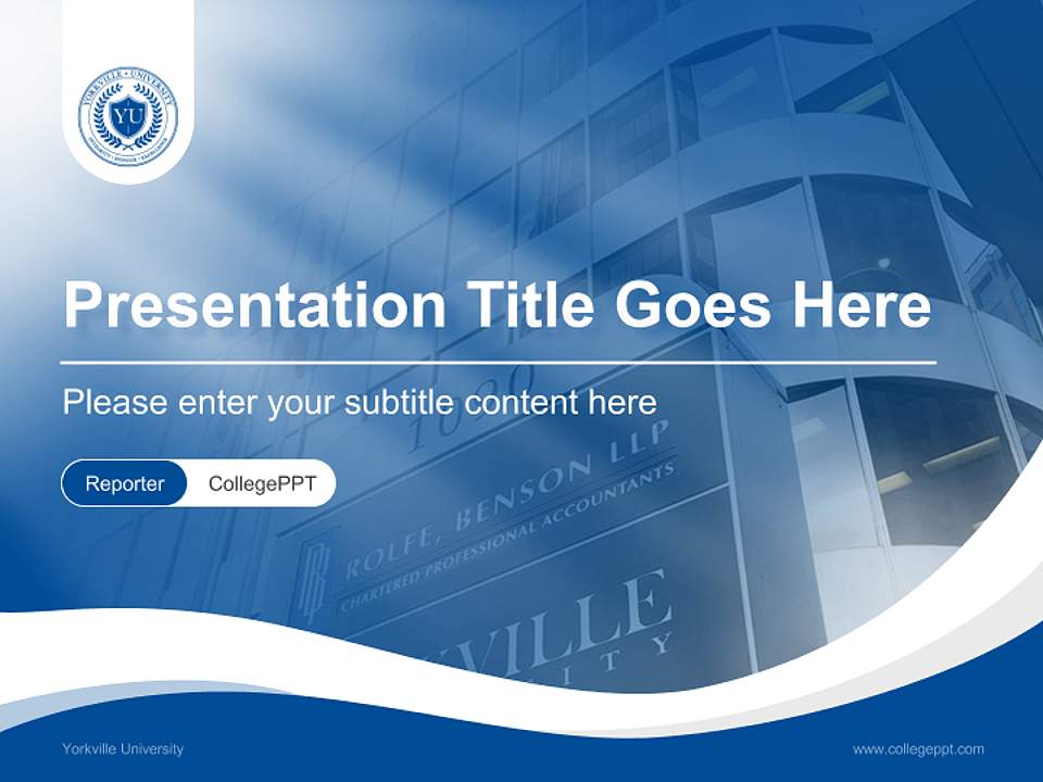 Yorkville University Lecture Sharing and Networking Event PPT Template4:3 ratio PPT effect preview image4