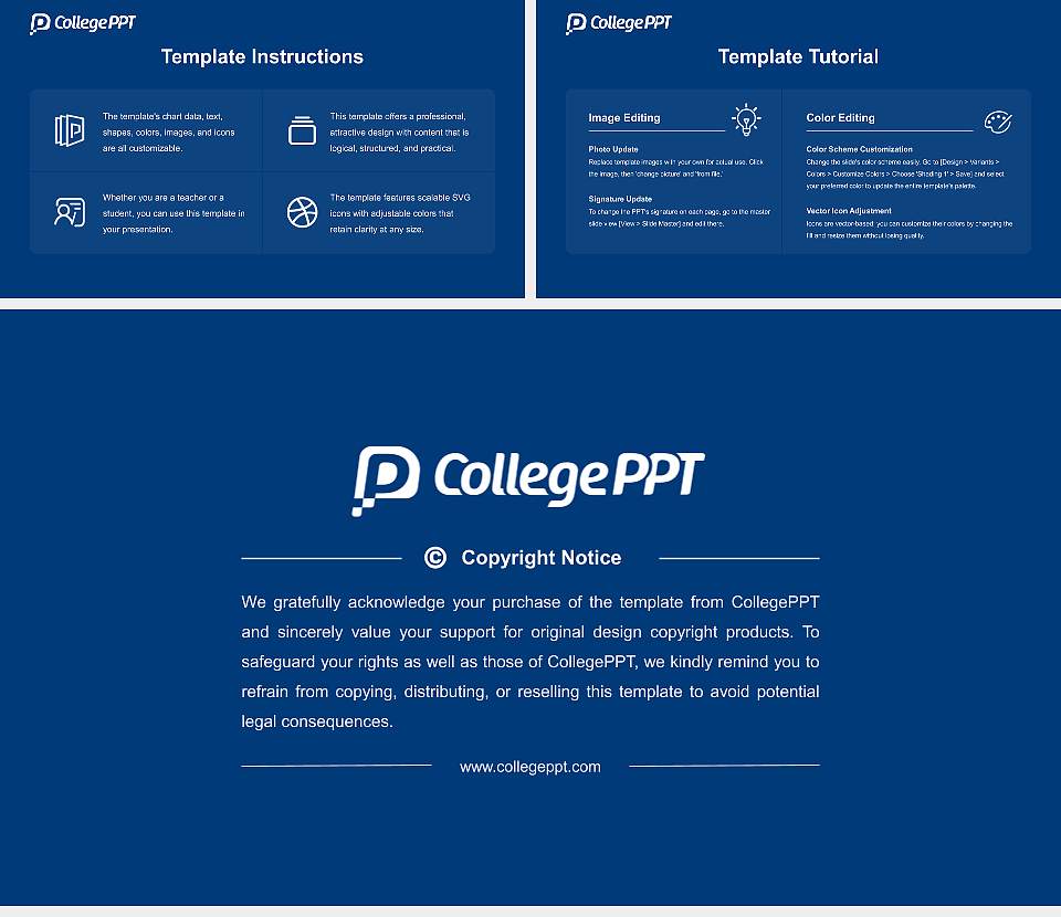 Edogawa University Course/Courseware Creation PPT Template16:9 ratio PPT effect preview image5