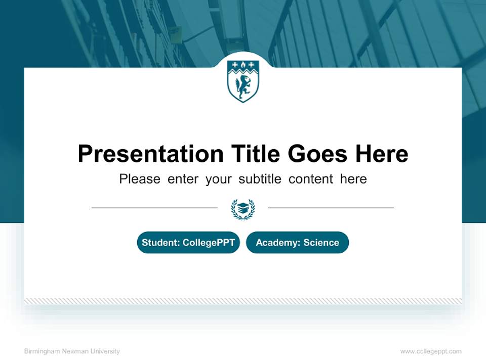 Birmingham Newman University National Scholarship Defense PPT Template4:3 ratio PPT effect preview image4