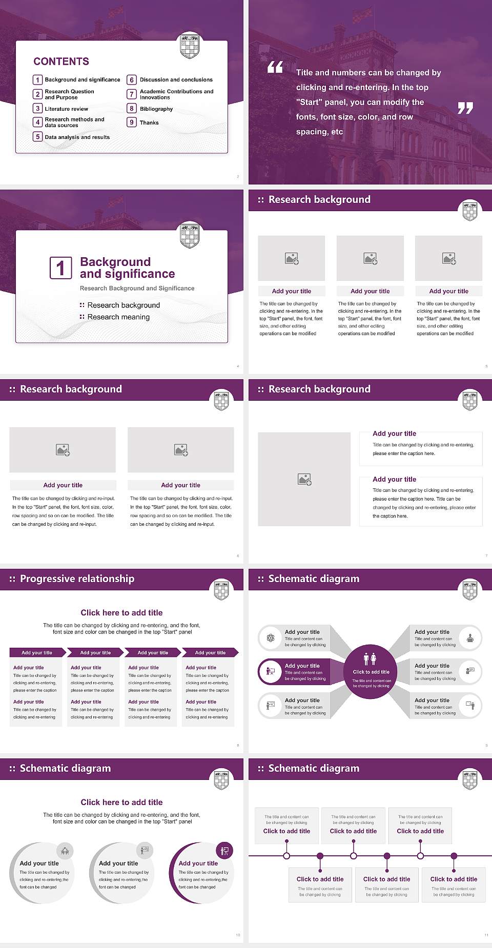 University of Winchester Graduation Thesis Defense PPT Template4:3 ratio PPT effect preview image2