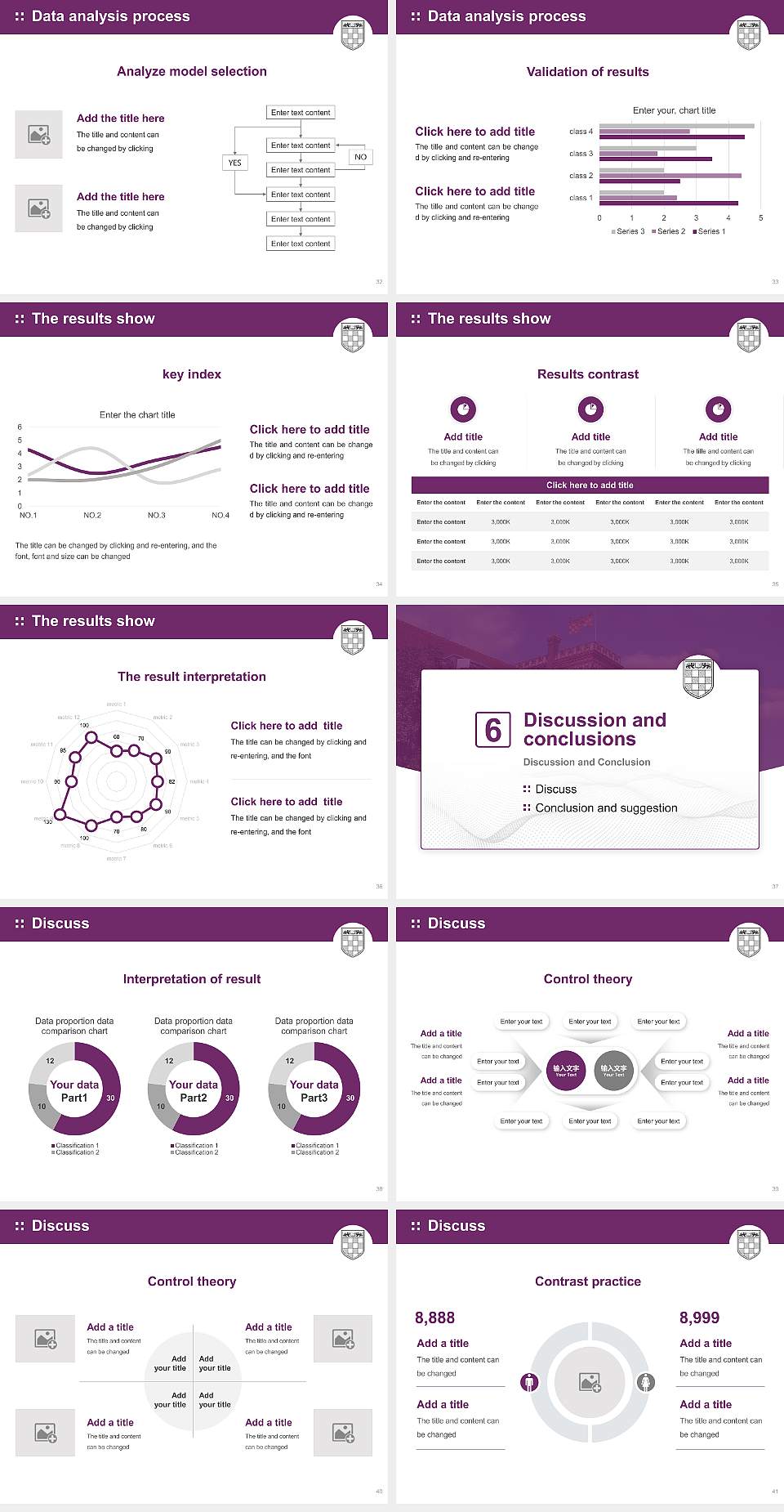 University of Winchester Graduation Thesis Defense PPT Template4:3 ratio PPT effect preview image5
