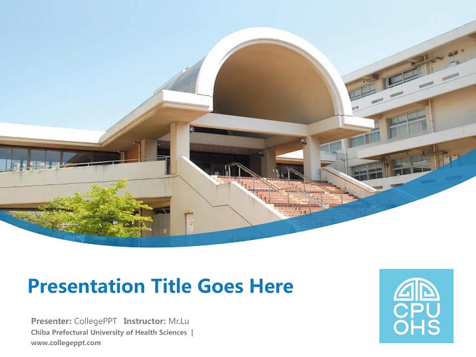 Chiba Prefectural University of Health Sciences Course/Courseware Creation PPT Template4:3 ratio PPT effect preview image5