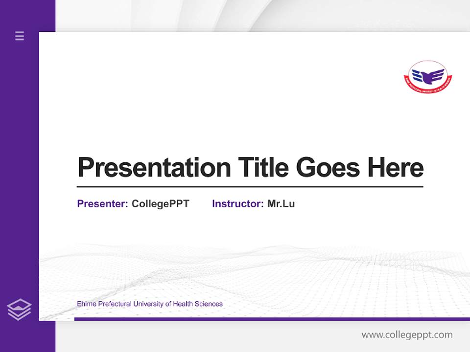 Ehime Prefectural University of Health Sciences Thesis Proposal/Graduation Defense PPT Template4:3 ratio PPT effect preview image5
