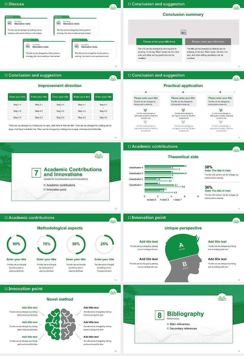 Akita University Graduation Thesis Defense PPT Template16:9 ratio PPT effect preview image6