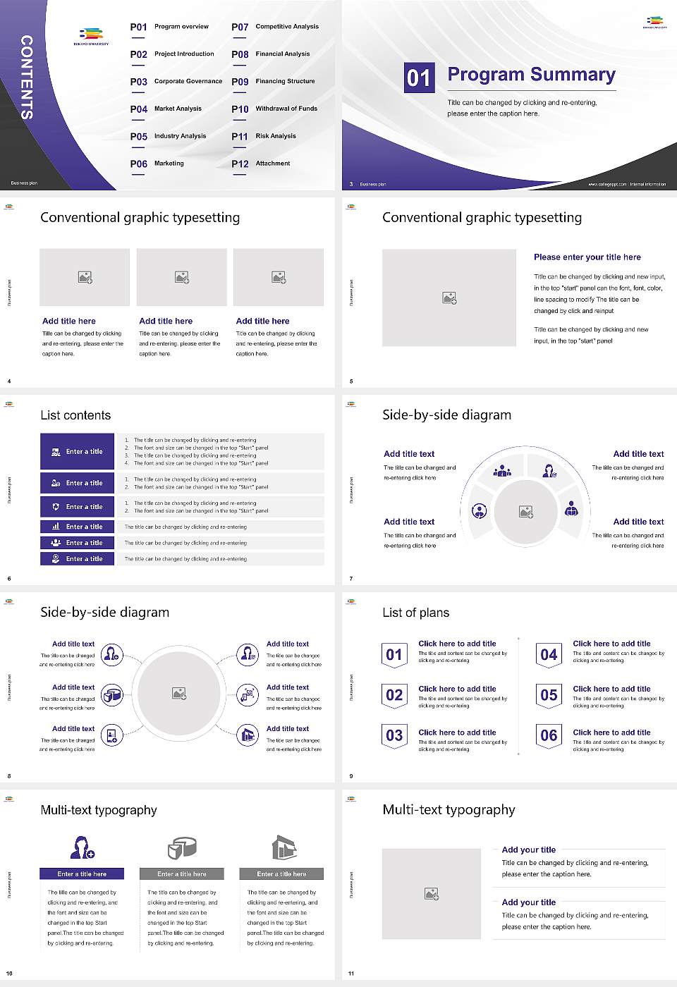 Bukkyo University Competition/Entrepreneurship Contest PPT Template16:9 ratio PPT effect preview image2