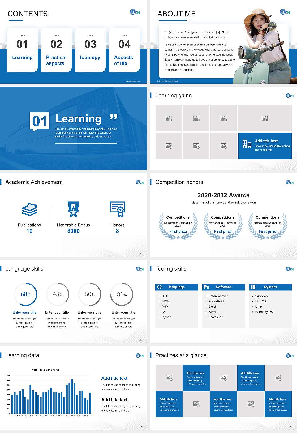 University College of the North National Scholarship Defense PPT Template16:9 ratio PPT effect preview image2