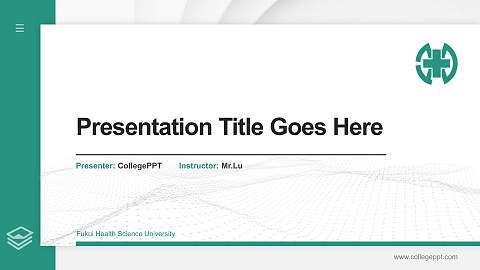 Fukui Health Science University Thesis Proposal/Graduation Defense PPT Template
